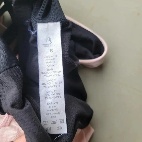 Icyzone Womens Athletic Tank Top Black Blush Pink Racerback Build Bra Insert S - Picture 3 of 11